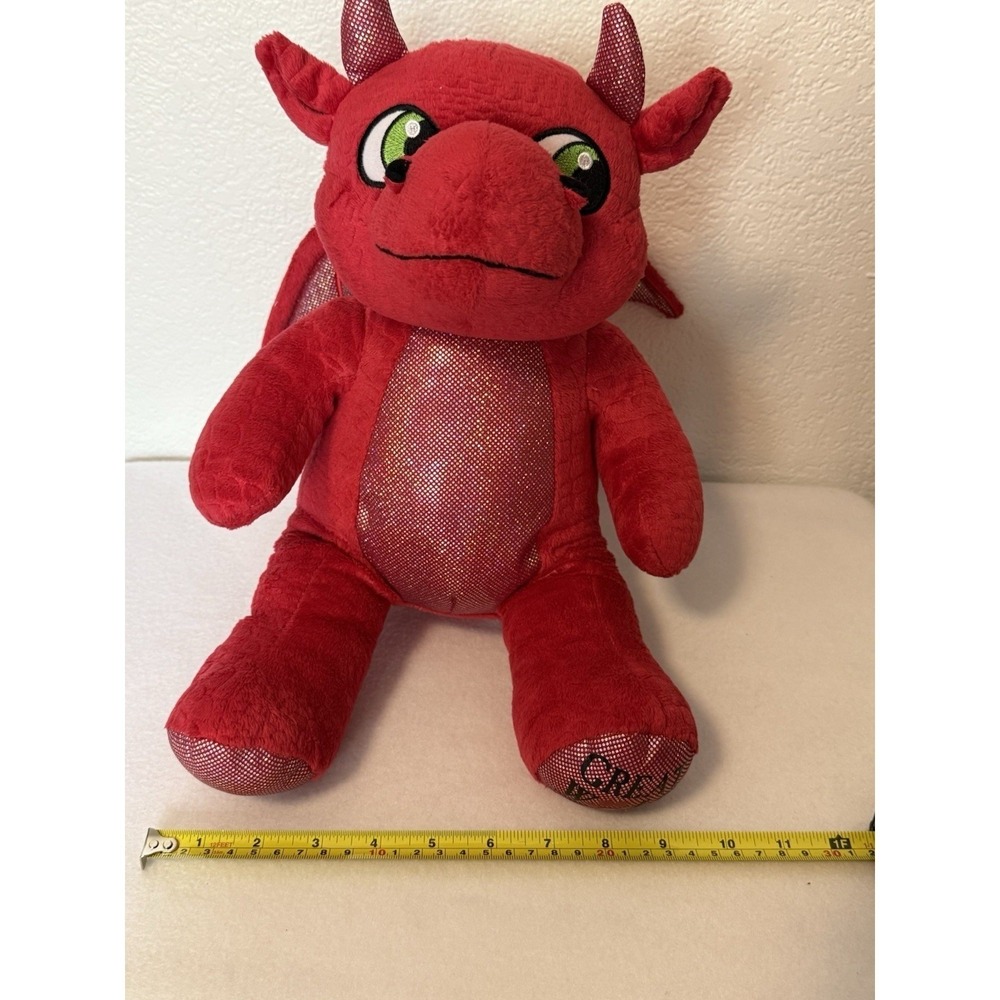 Build A Bear Great Wolf Lodge Red Dragon Plush Glitter Wings Stuffed Animal 15" - Picture 10 of 10